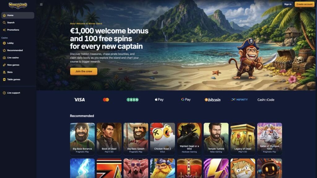 zo werkt gokken zonder cruks via de winner island goksite